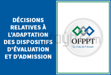 OFPPT : Décisions relatives à l'adaptation des dispositifs d'évaluation et d'admission