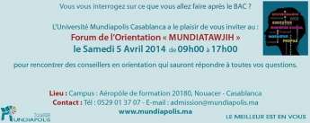 Mundiapolis : Forum de l'orientation 