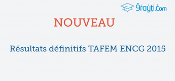 Résultats définitifs TAFEM ENCG 2015
