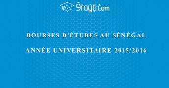 Bourses d'études au Sénégal au titre de l'année universitaire 2015/2016