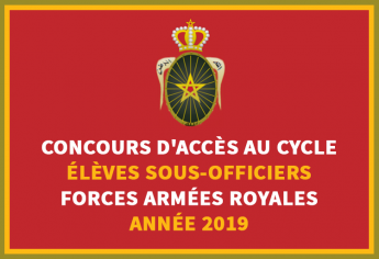 Concours d'admission au cycle des Élèves Sous-Officiers des Forces Armées Royales FAR 2019