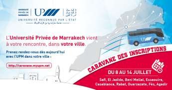 La caravane des inscriptions UPM du 08 au 14 Juillet près de chez vous !