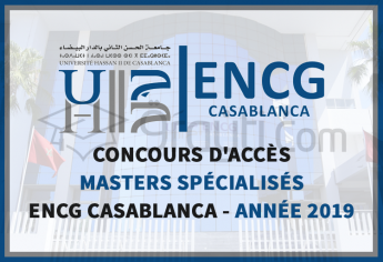 Concours d'accès aux Masters Spécialisés à l'ENCG Casablanca 2019