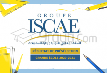 Résultats de présélection du concours d'accès au cycle Grande Ecole de l'ISCAE 2020-2021