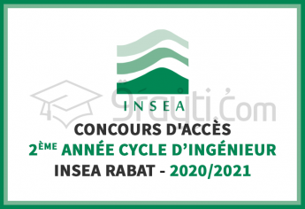 Concours d'accès en 2ème année du cycle d'Ingénieur d'Etat de l'INSEA Rabat 2020-2021