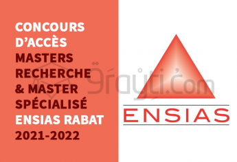 Concours d'accès aux Masters Recherche et Master Spécialisé de l'ENSIAS Rabat 2021-2022