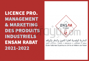 Licence Professionnelle en Management et Marketing des Produits Industriels de l'ENSAM Rabat 2021-2022