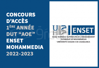 Concours d'accès au DUT en Administration et Organisation de l'Entreprise de l'ENSET Mohammedia 2022-2023