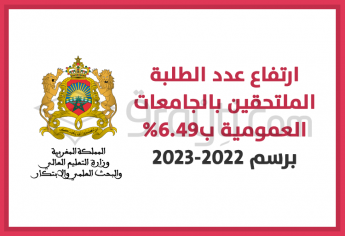 ارتفاع العدد الإجمالي للطلبة الملتحقين بالجامعات العمومية بنسبة 6,49 بالمائة برسم الموسم الجامعي الحالي