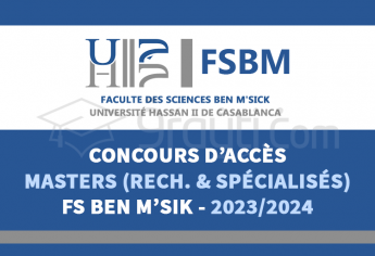 Concours Masters de FS Ben M'Sik Casablanca 2023-2024