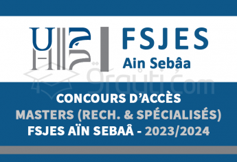 Concours Masters de FSJES Aïn Sebaâ Casablanca 2023-2024