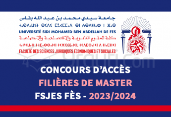 Concours Masters de FSJES Fès 2023-2024