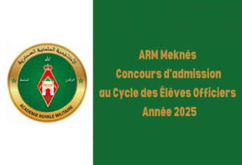 Concours d'admission au cycle des Élèves Officiers de l'Académie Royale Militaire 2025