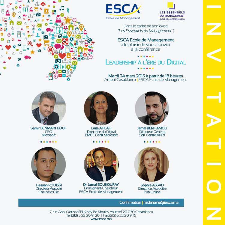 Conférence ESCA : Leadership à l'ère du digital.