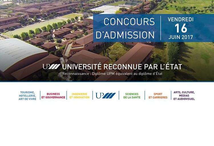 Concours d'admission à l'Université Privée de Marrakech