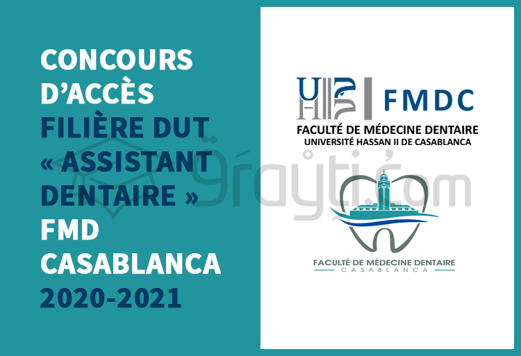 Concours d’accès au DUT « Assistant Dentaire » de la FMD Casablanca 2020-2021