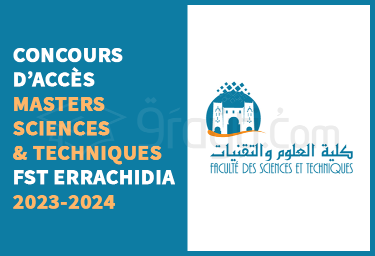 Concours Masters Sciences et Techniques de FST Errachidia 2023-2024