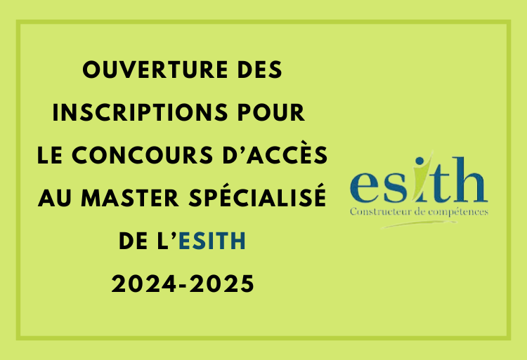 Concours Master Spécialisé ESITH Casablanca 2024-2025 - 9rayti.Com